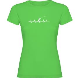 Camiseta De Manga Curta Fishing Heartbeat M Light Green