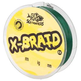Sea Monsters Linha Trançada X-8x 150 M 0.250 mm Dark Green