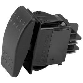 Sealed Rocker With Light Single Pole Black