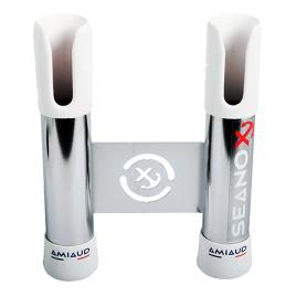 Seanox 2 Rods Stainless Steel Rod Rack One Size White