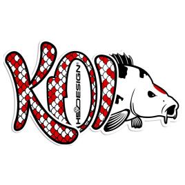 Sticker Koi 20 x 12 cm White