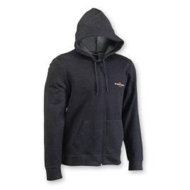 Moletom Com Zíper Logo L Anthracite Grey