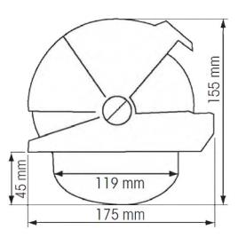 Plastimo Offshore 135 Conical Flush Black