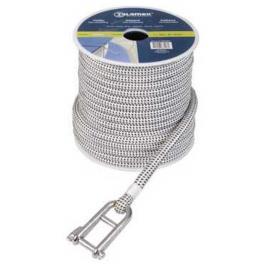 Talamex Halyard With Pin Shackle 10 Mm 33 m White / Black