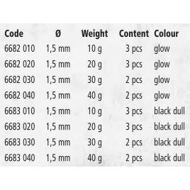 Black Cat Front Zone Weight 20 g Glow