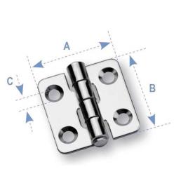 Right 48 x 37 mm Stainless Steel