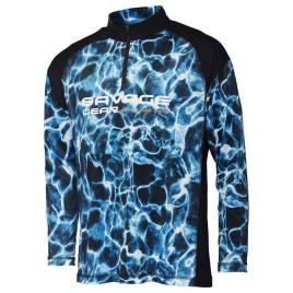 Savage Gear Camiseta De Manga Comprida Marine Uv L Sea Blue