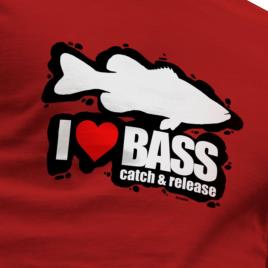 Kruskis Camiseta De Manga Curta I Love Bass XL Red