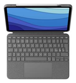 Logitech Combo Touch - Teclado e Pasta de Folio - com Trackpad - Retroilumina??o - Apple Smart Connector - Qwerty - Pan-n?rdico - Cinzento Oxford - Para Apple 11-inch Ipad pro (1.? Gera??o, 2.? Gera??o, 3? Gera??o)