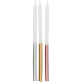 Velas Glamour Metálicas 10cm