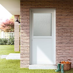 Porta de entrada de PVC DRAVA VIDRO GRANULADO 200X90CM DIREITA