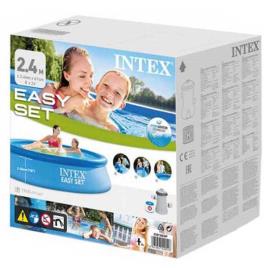 Intex Com Bomba De Cartucho De Filtro Easy Set 244 X 61 Cm Piscina 244 x 61 cm Blue