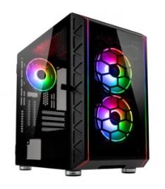 Caixa Micro-atx Kolink Citadel Glass se Argb Preta Vidro te