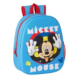DISNEY Mochila Júnior 3D Mickey, Azul