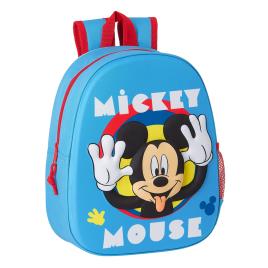 Mochila Júnior 3D Mickey, Azul