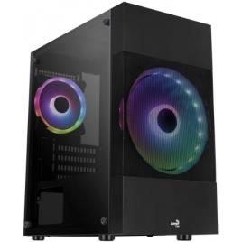 Caixa Micro-ATX Aerocool Atomic FRGB, frontal em Mesh, Vidr