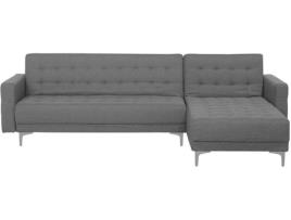Sofá de Canto BELIANI Aberdeen (Cinzento - Tecido - Lugares: 4)