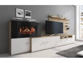 Conjunto de Móveis de TV  NEWOLYMPOSONOMA (290x170x45cm - Melamina - Branco)