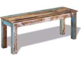 Banco  madeira reciclada sólida 110x35x45 cm