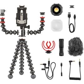 Vlogging Kit  GorillaPod Mobile - Preto e Vermelho