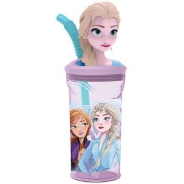 Copo 3D com palhinha Elsa Frozen 2 