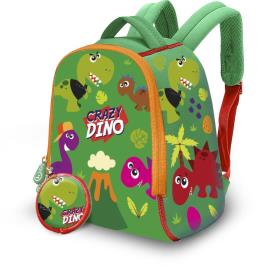 Mochila Neoprene Crazy Dino 25cm