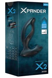 Massajador de Próstata Xpander X2 Silicone Noir  5152800000 (10,5 cm) Preto