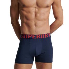 Superdry Tronco Dual Logo 2 Unidades L Richest Navy / Risk Red