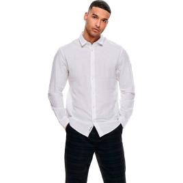Camisa Manga Comprida Caiden Life Solid Linen M White