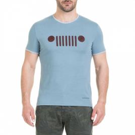 Jeep Camiseta De Manga Curta O100837a691 L Avio Light Blue
