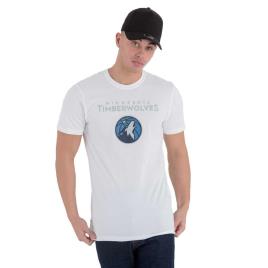 Camiseta De Manga Curta Team Logo Minnesota Timberwolves L White