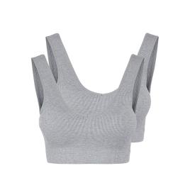 Sutiã Symmi Rib 2 Unidades L-XL Light Grey Melange / Detail 2 Pack