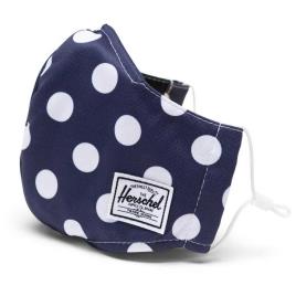 Máscara Facial Classic Fitted One Size Peacoat Polka Dot