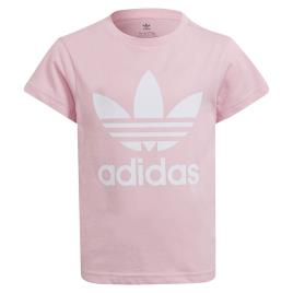 Camiseta De Manga Curta Trefoil 104 cm True Pink / White 1