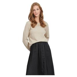 Suéter Manga Comprida O Neck Ril XL Natural Melange