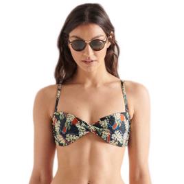 Top De Biquíni Twist Bandeau S Cut About Leaves Aop