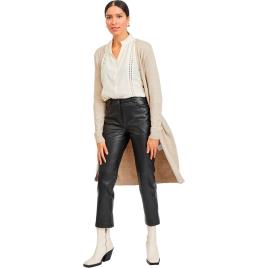 Long Sleeve Long Cardigan Ril XL Natural Melange