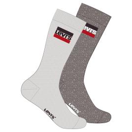 Levi´s ® Meias Regular Cut Sprtwr Logo 2 Pares EU 35-38 Light Grey Melange