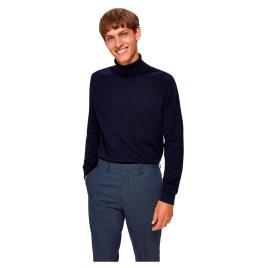 Sweater Roll Neck Berg XL Navy Blazer / Detail Melange