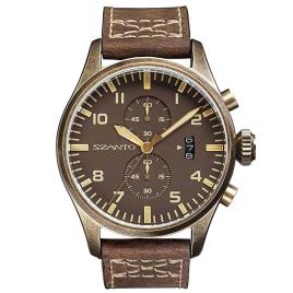 Relógio 4003 Vintage Pilot One Size Bronze / Leather Brown