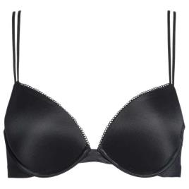 Calvin Klein Underwear Sutiã Liquid Touch Plunge Push-up 70 Black