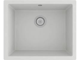 Lava-louça cozinha c/ orifício extravasamento granito branco