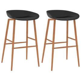 Cadeiras de bar 2 pcs preto
