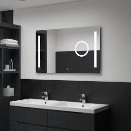 Espelho de parede LED c/ sensor tátil casa de banho 100x60 cm
