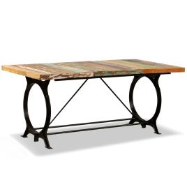 Mesa de jantar madeira reciclada maciça 180 cm