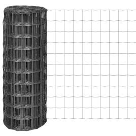 vidaXL Cerca 25x1 m aço cinzento