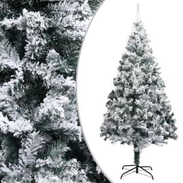 Árvore de Natal artificial com neve 210 cm PVC verde