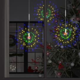 Iluminação fogo de artifício ext. 4 pcs 560 LEDs 50 cm multicor
