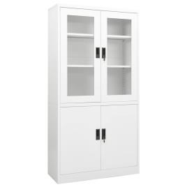 Armário de escritório 90x40x180 cm aço branco