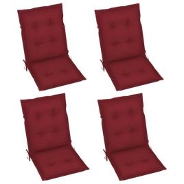 Almofadões p/ cadeiras de jardim 4pcs vermelho tinto 100x50x7cm